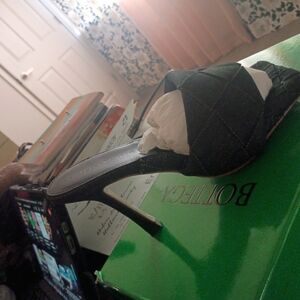 Bottega Veneta Black Quilted Women's Heels